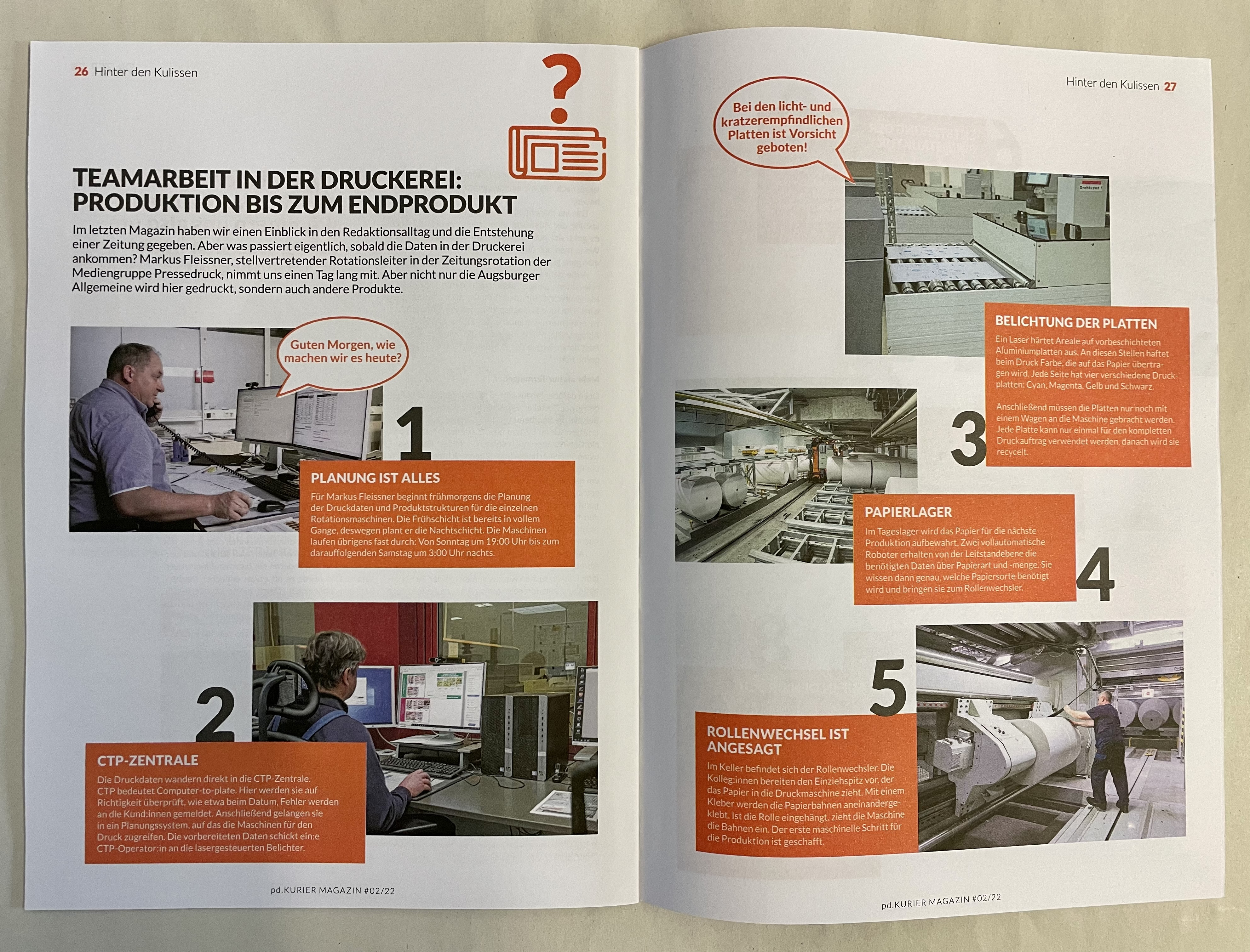 Einblick in die Druckerei von Presse-Druck