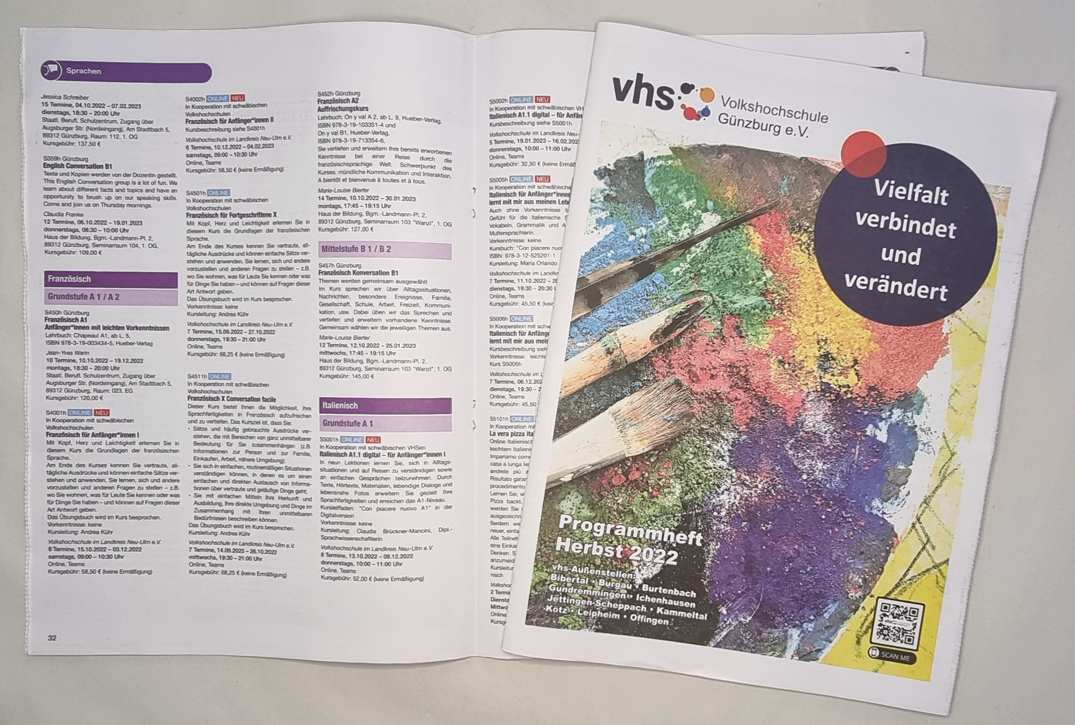 Programmheft Volkshochschule Günzburg