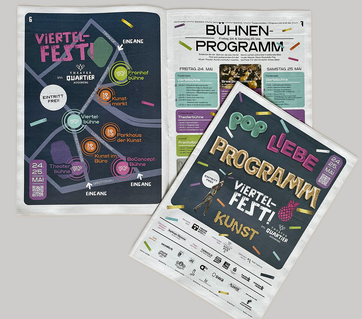 Programmheft zum Theaterviertelfest im Theater-Quartier Augsburg