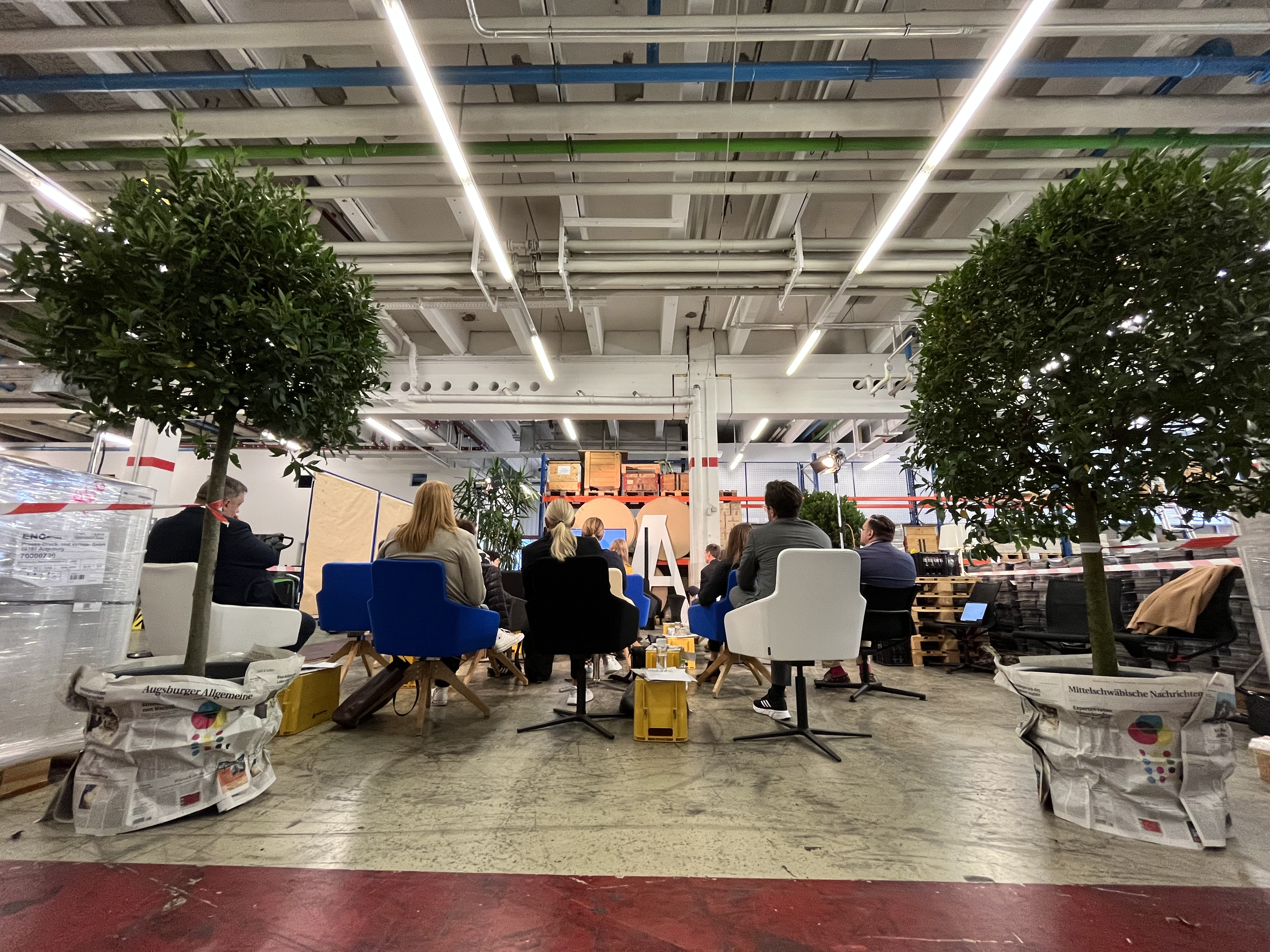 Seminarraum mal anders - ein Pop Up Event in unserer Versandhalle