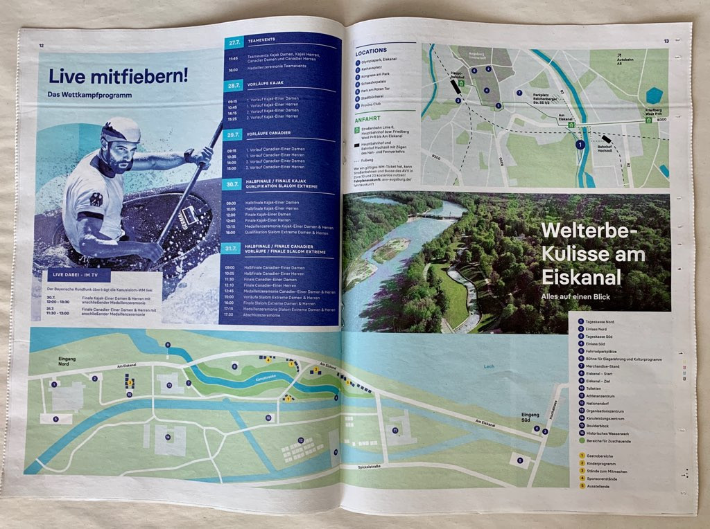 Programm Beilage Kanu WM